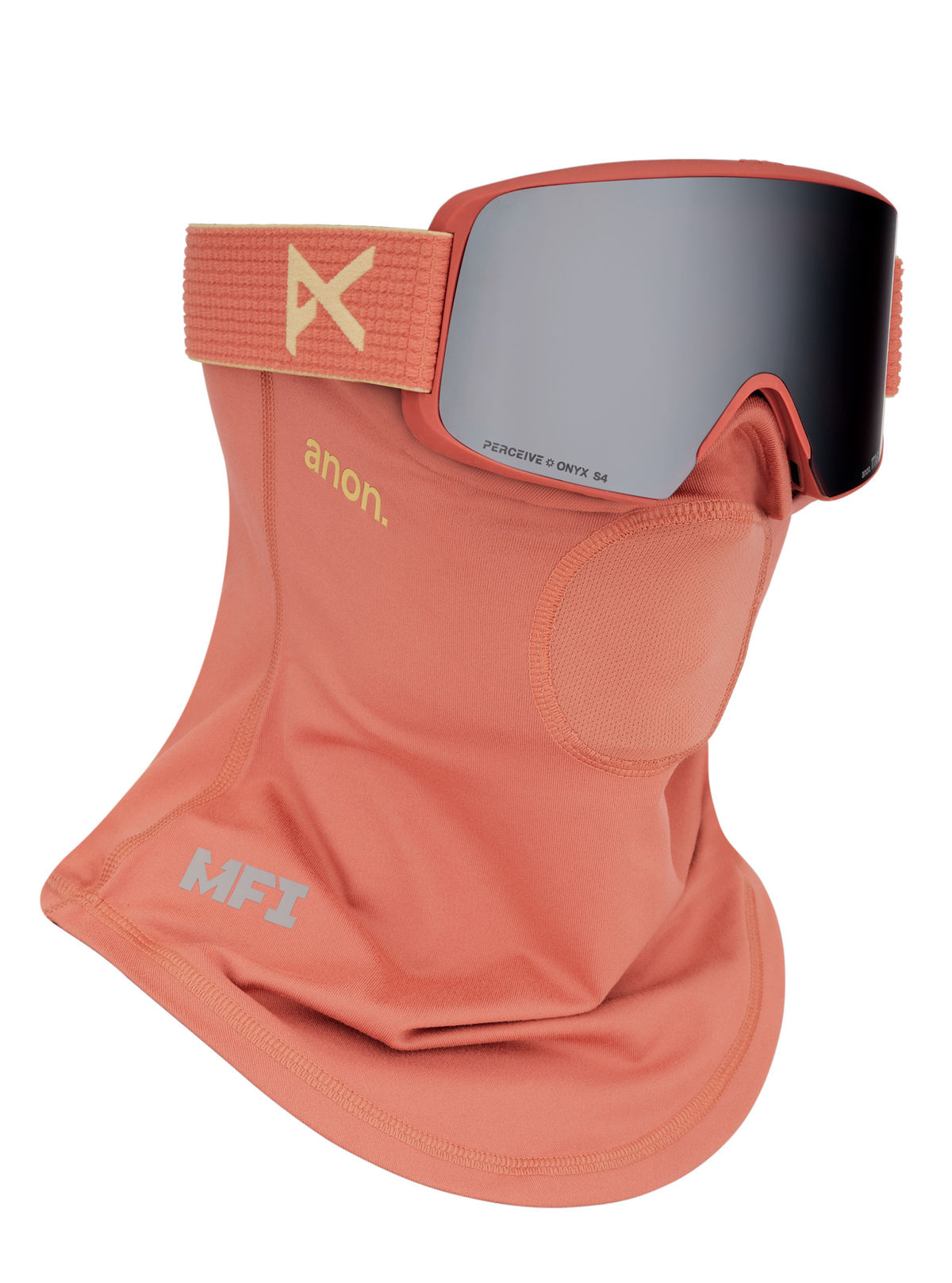 Anon M6S Goggles + Bonus Lens + MFI Face Mask - Terracotta / Perceive Sunny Onyx - Anon Magnatech Goggle - alternate view 5