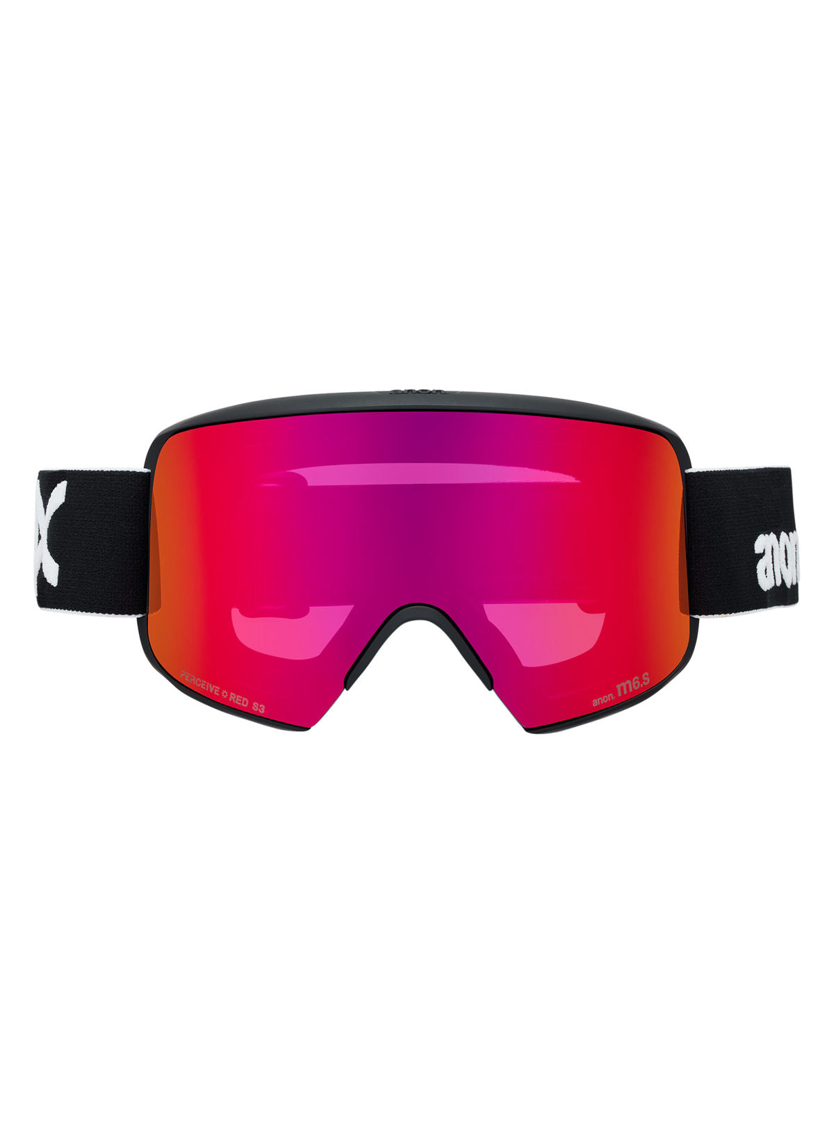 Anon M6S Goggles + Bonus Lens + MFI Face Mask - Black / Perceive Sunny Red - Anon Magnatech Goggle - alternate view 2