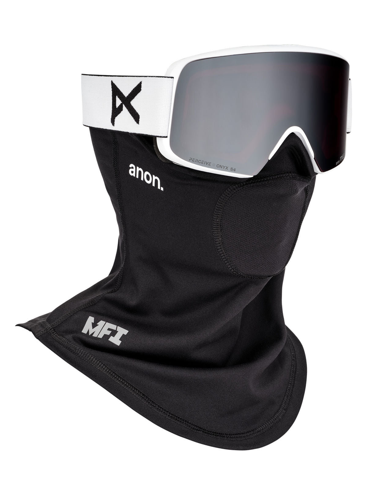 Anon M6S Goggles + Bonus Lens + MFI Face Mask - White / Perceive Sunny Onyx - Anon Magnatech Goggle - alternate view 5