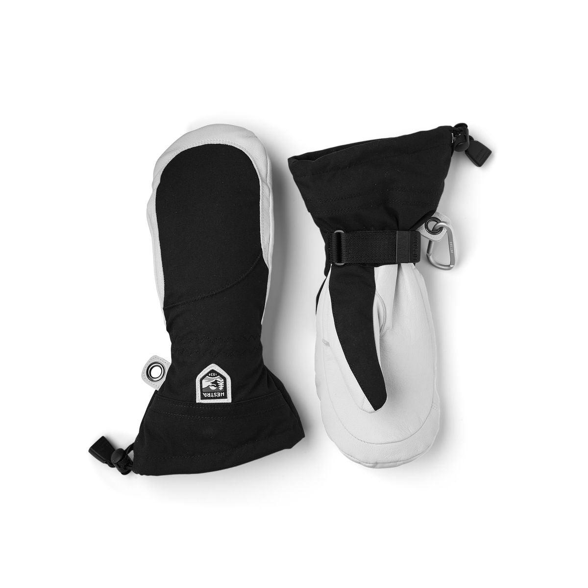 Women's Hestra Heli Ski Mitt - Black/Off White - Hestra Mitts