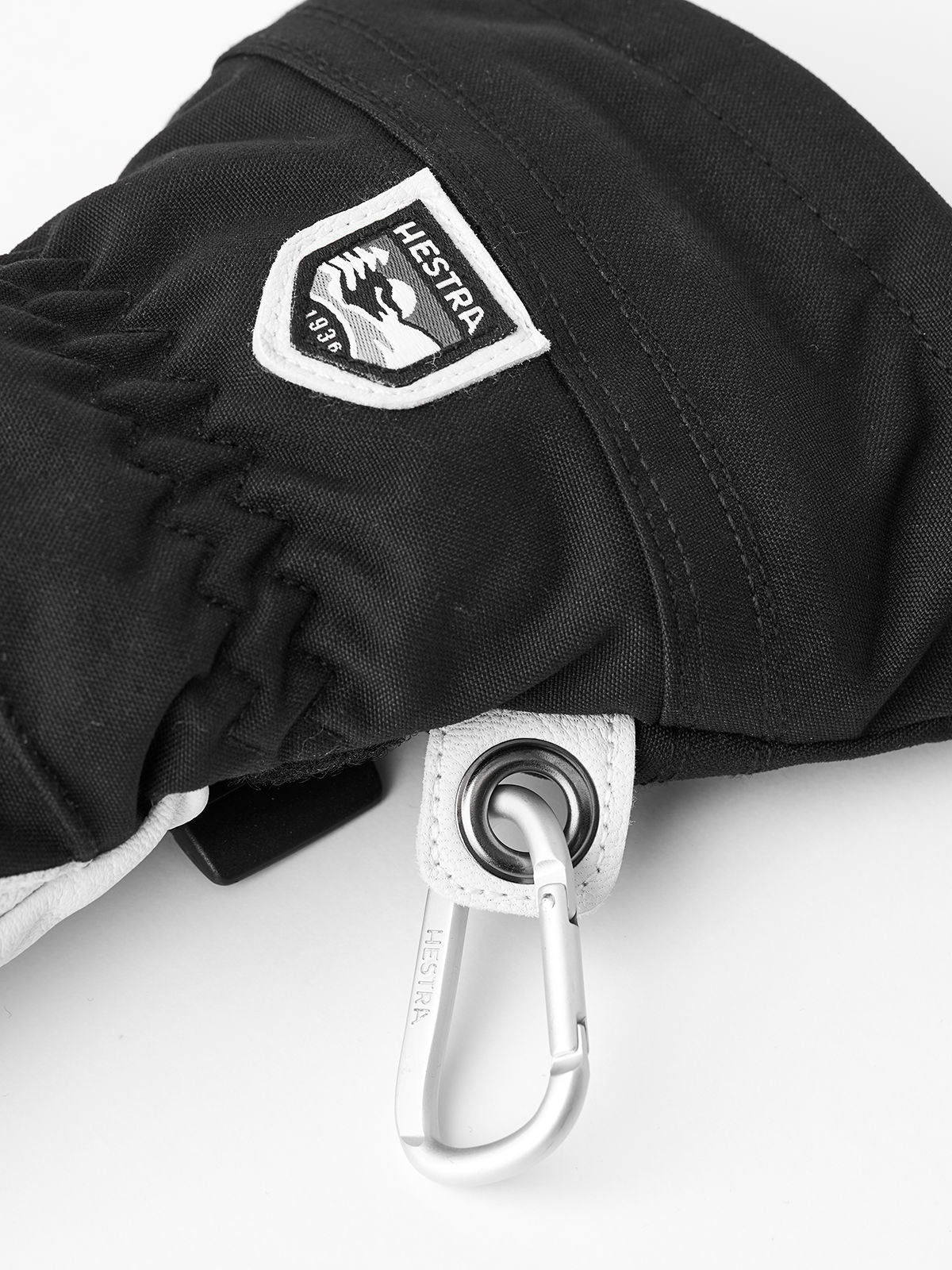Women's Hestra Heli Ski Mitt - Black/Off White - Hestra Mitts - alternate view 2