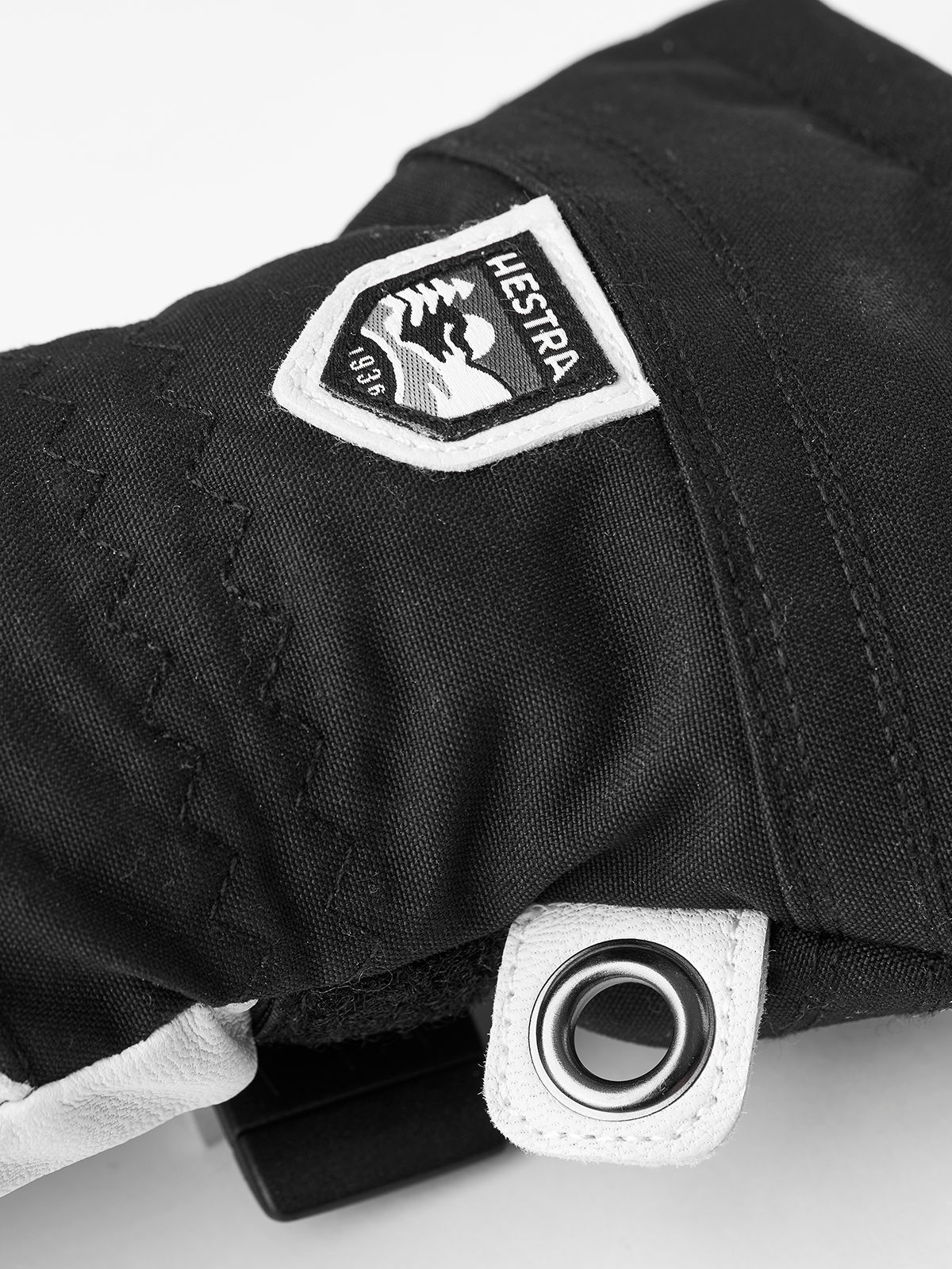 Women's Hestra Heli Ski Mitt - Black/Off White - Hestra Mitts - alternate view 9