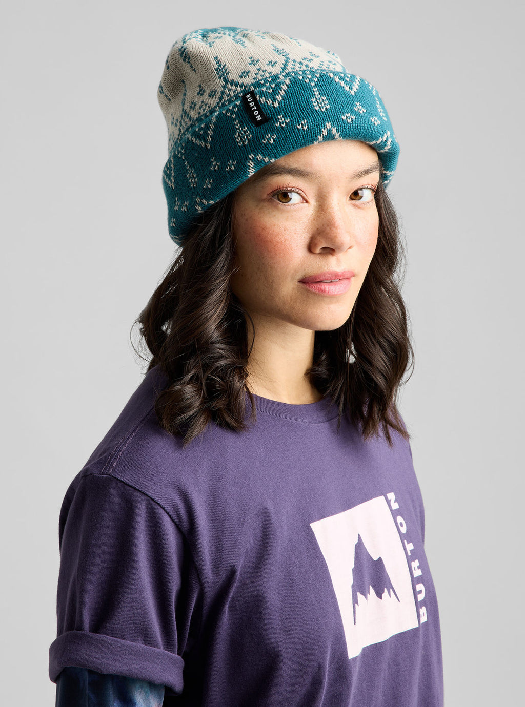 Burton Recycled Sidehitt Beanie - Atlantic Teal - Burton Beanies - alternate view 3