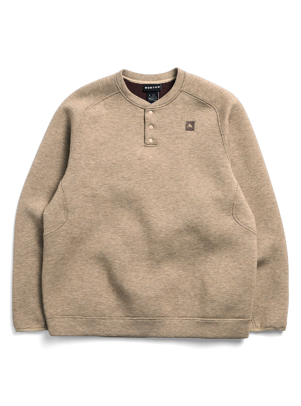 Men's Burton SpaceCloud Henley - Summit Taupe Heather - Burton Quarter Pullover Apparel