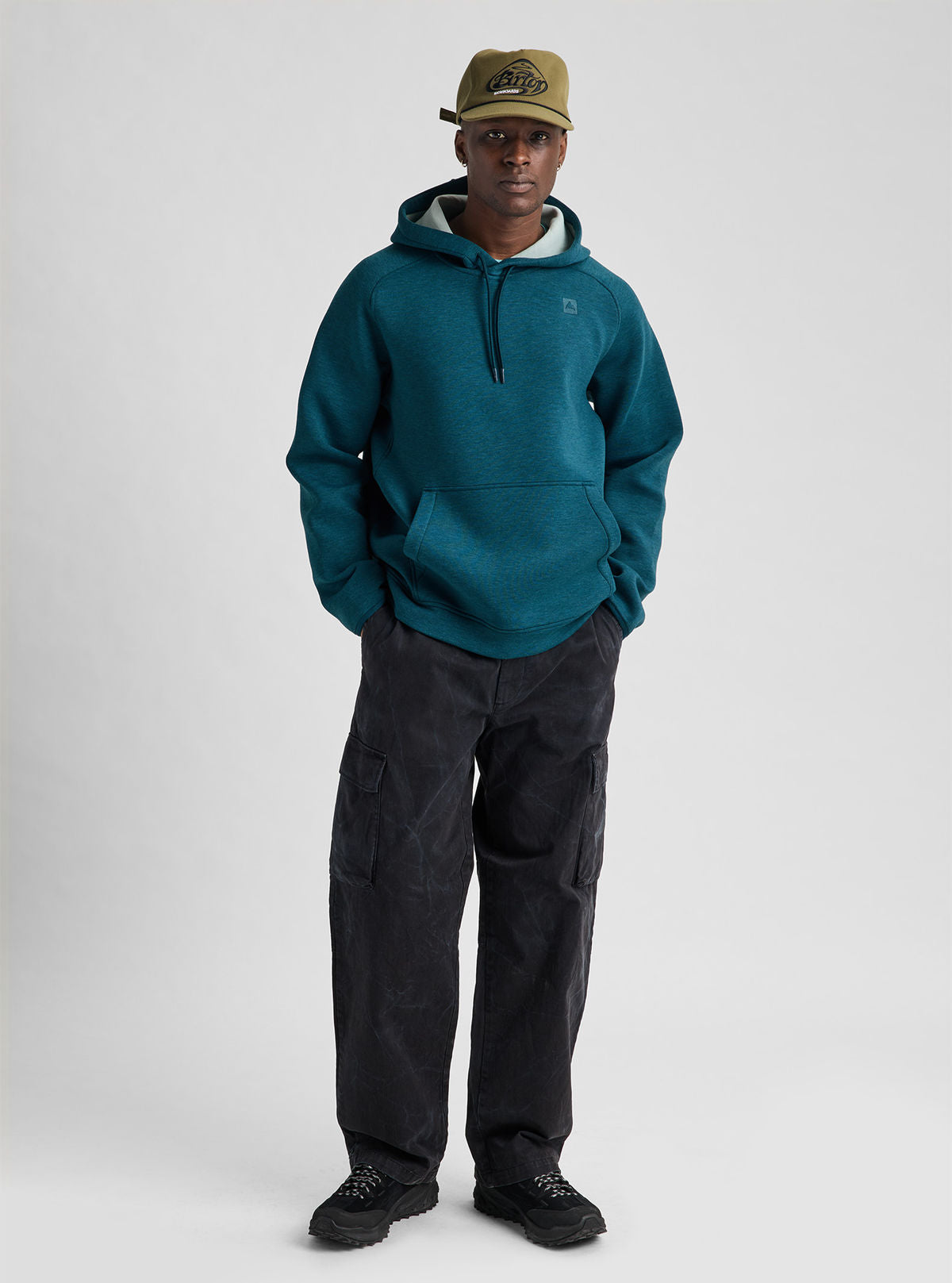 Men's Burton SpaceCloud Pullover Hoodie - Atlantic Teal Heather - Burton Pullover Hoodie Apparel - alternate view 3