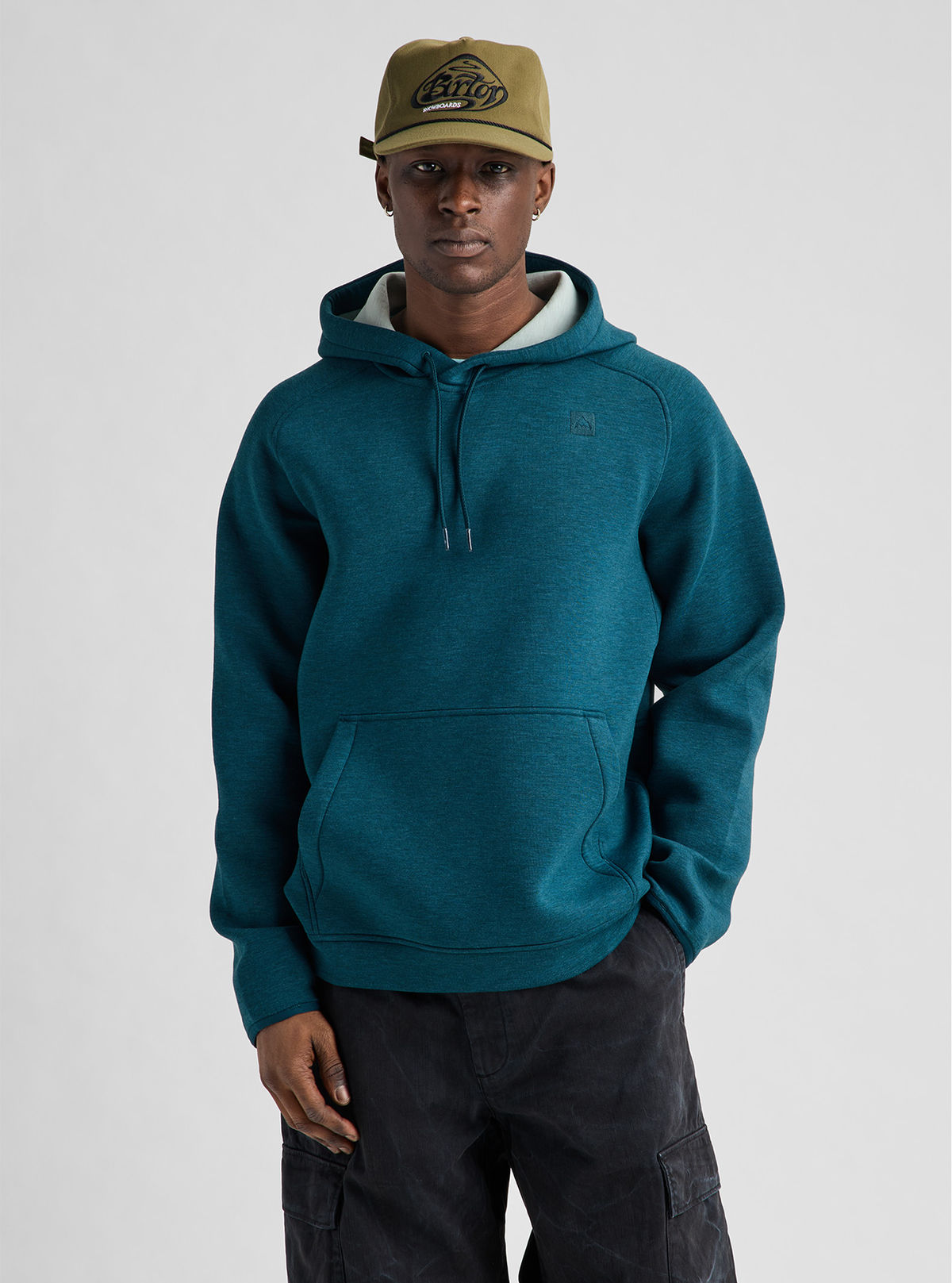 Men's Burton SpaceCloud Pullover Hoodie - Atlantic Teal Heather - Burton Pullover Hoodie Apparel - alternate view 4