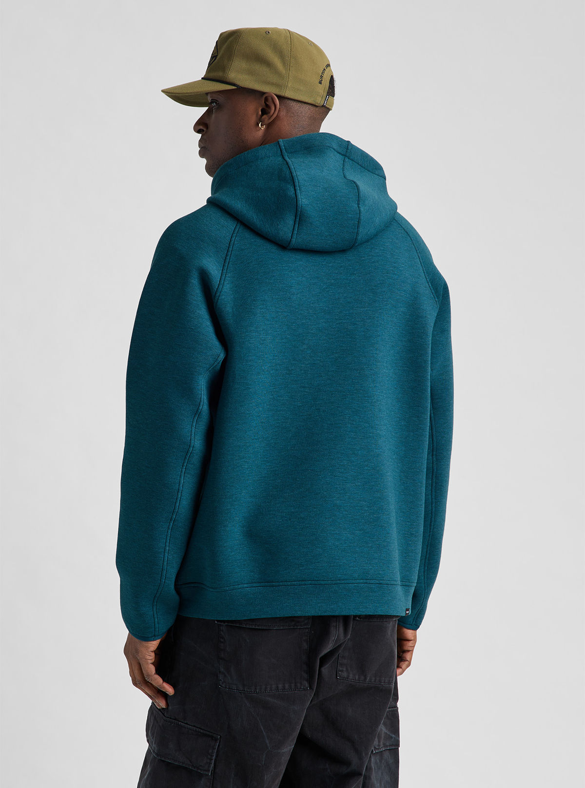 Men's Burton SpaceCloud Pullover Hoodie - Atlantic Teal Heather - Burton Pullover Hoodie Apparel - alternate view 5