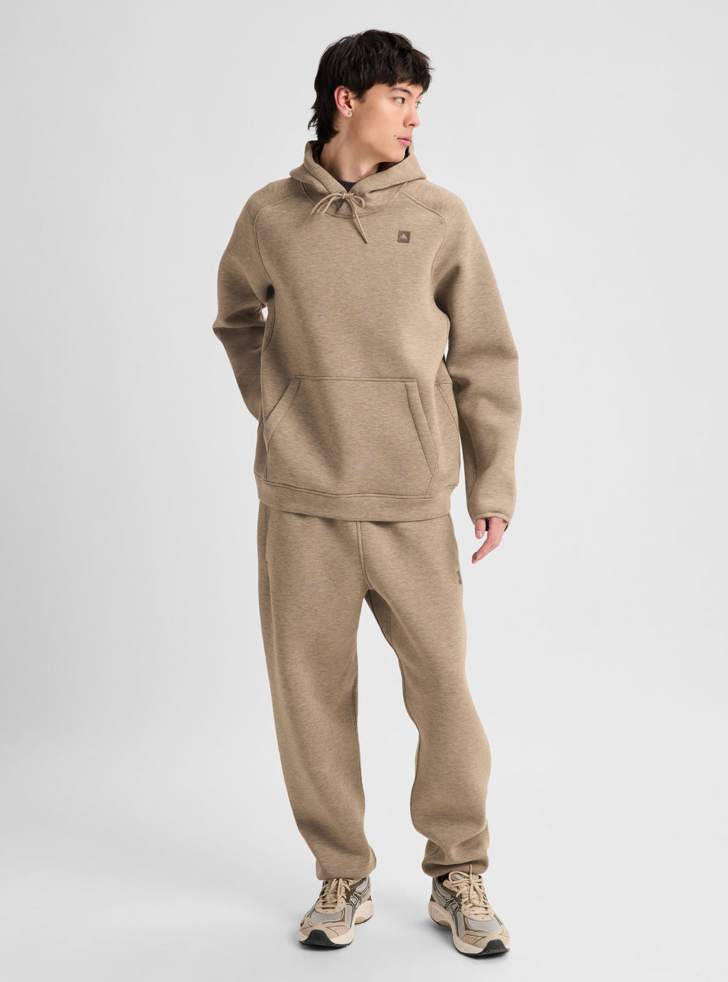 Men's Burton SpaceCloud Pullover Hoodie - Summit Taupe Heather - Burton Pullover Hoodie Apparel - alternate view 3