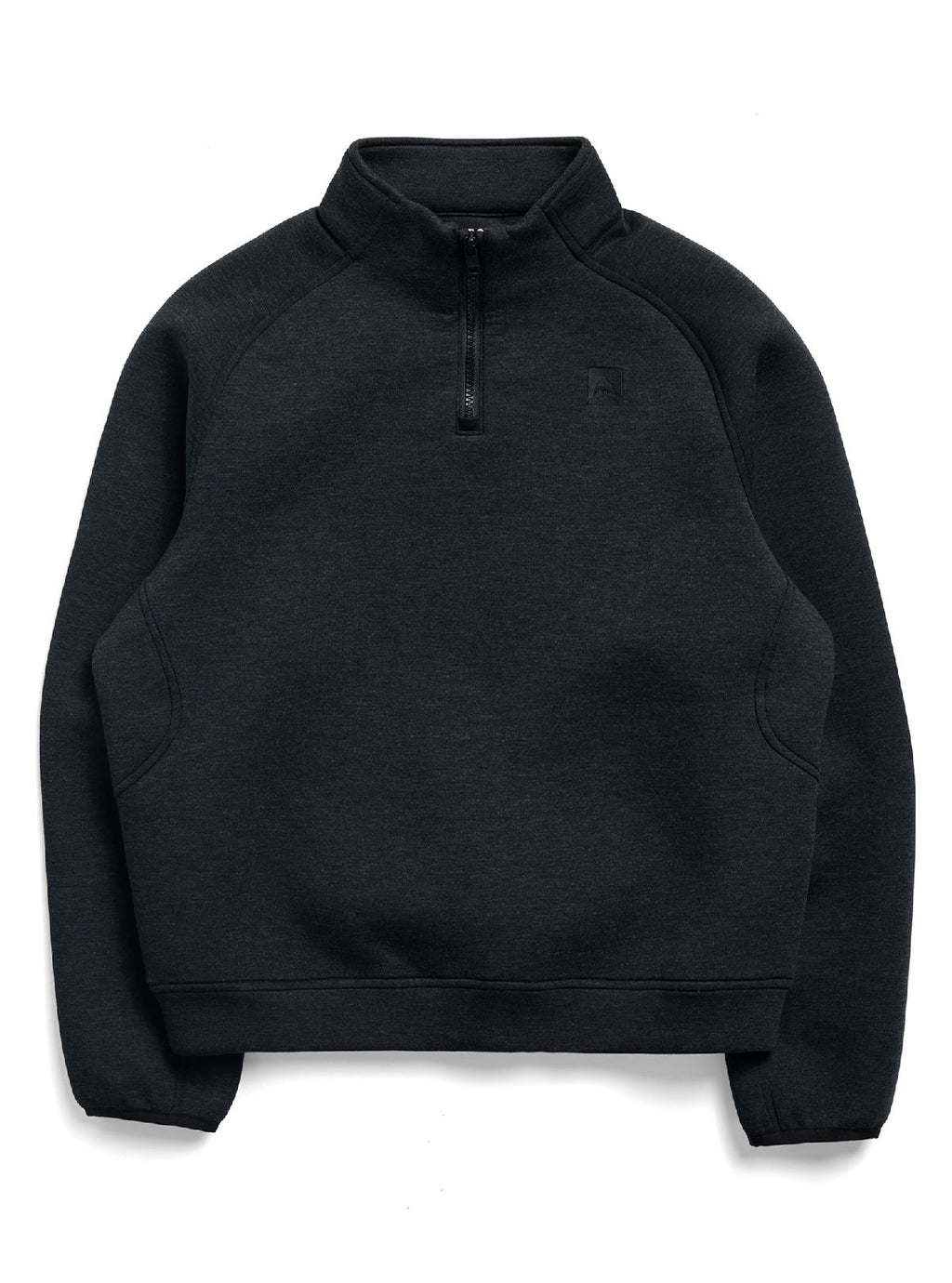 Women's Burton SpaceCloud 1/4 Zip Top - True Black Heather - Burton Quarter Pullover Apparel