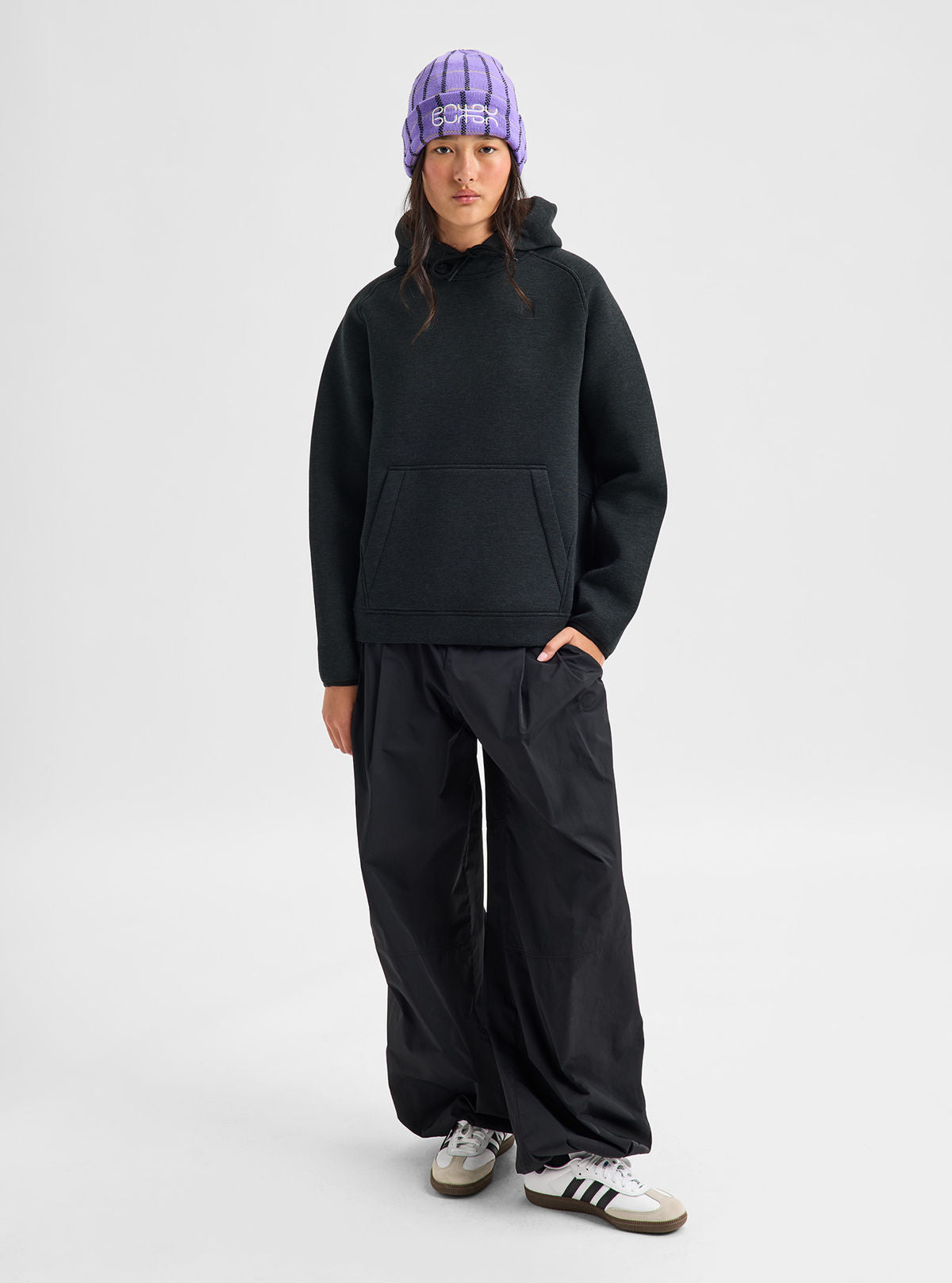 Women's Burton SpaceCloud Pullover Hoodie - True Black Heather - Burton Pullover Hoodie Apparel - alternate view 3