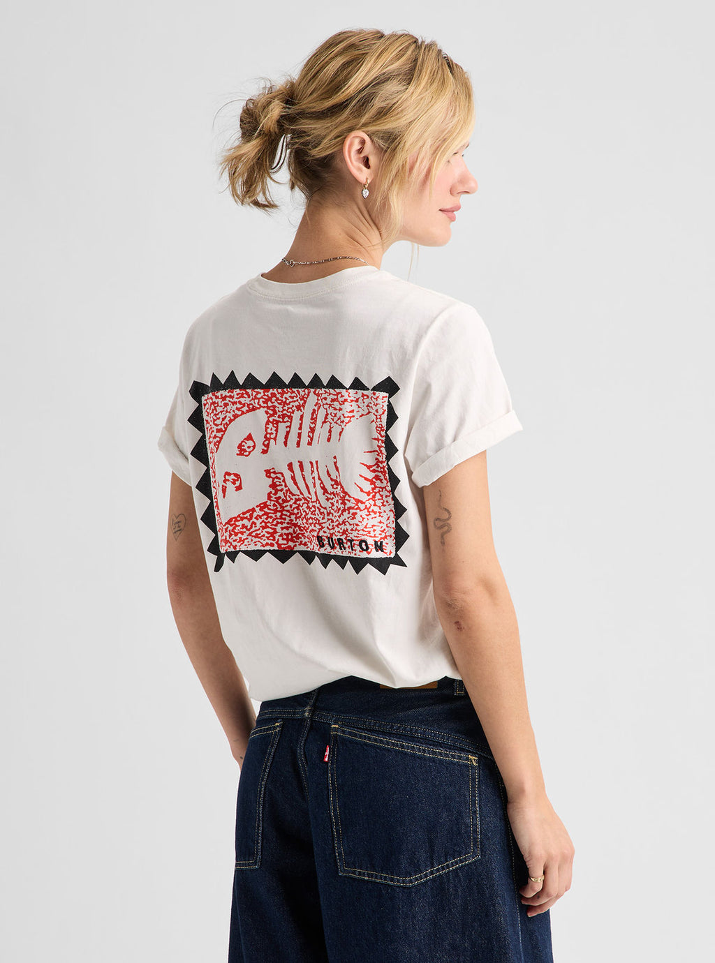 Burton Throwback 1992 Short Sleeve T-Shirt - Stout White - Burton SS Tee Apparel - alternate view 4