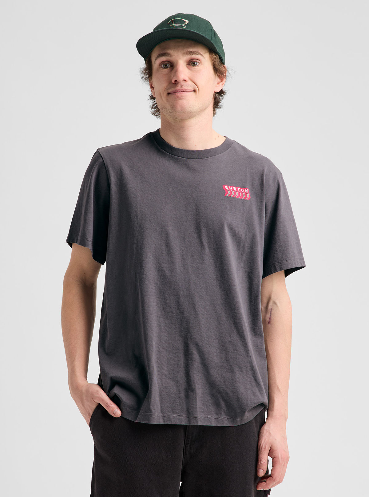Burton Throwback 1992 Short Sleeve T-Shirt - Gotham Gray - Burton SS Tee Apparel - alternate view 3