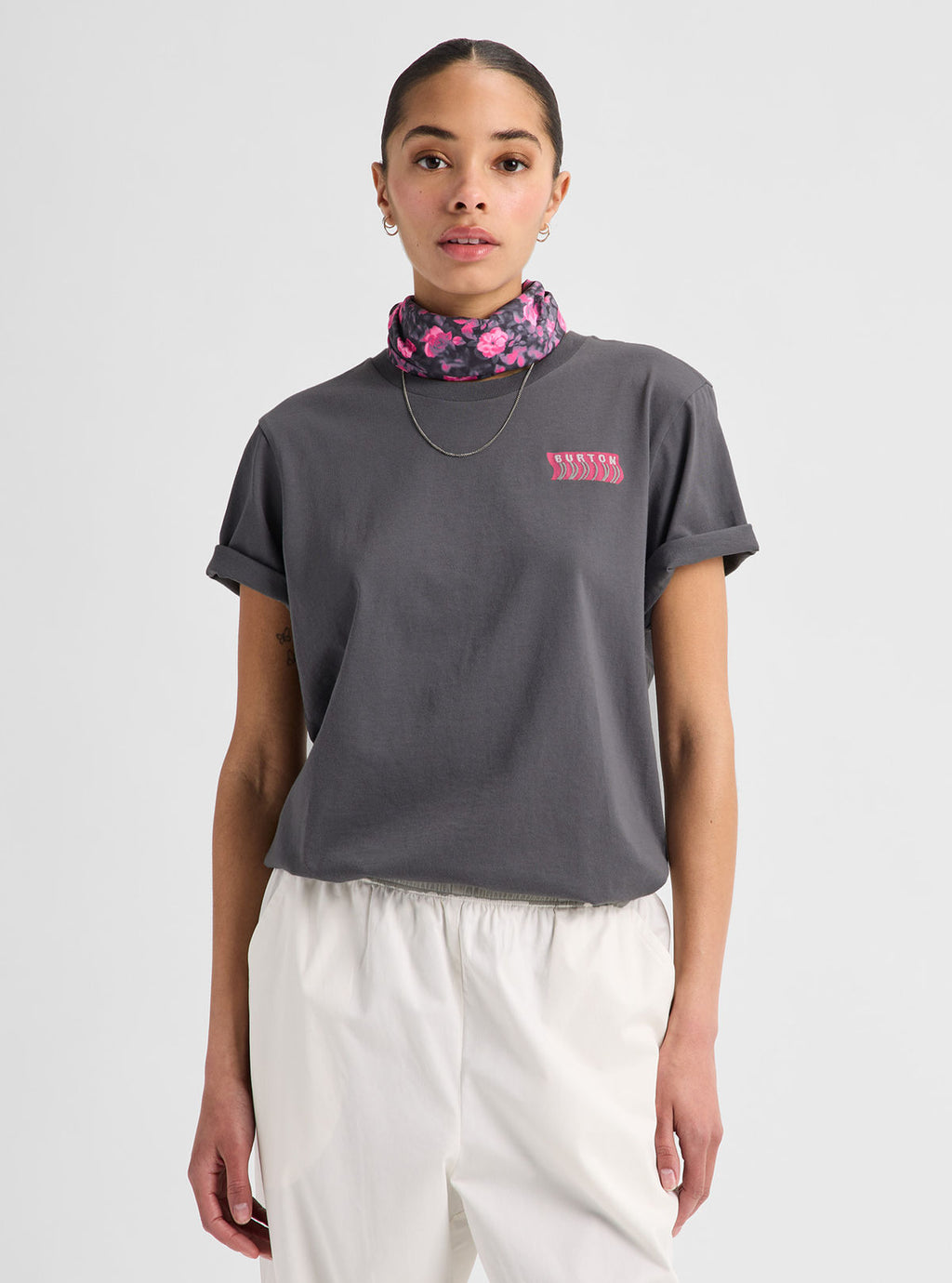 Burton Throwback 1992 Short Sleeve T-Shirt - Gotham Gray - Burton SS Tee Apparel - alternate view 7
