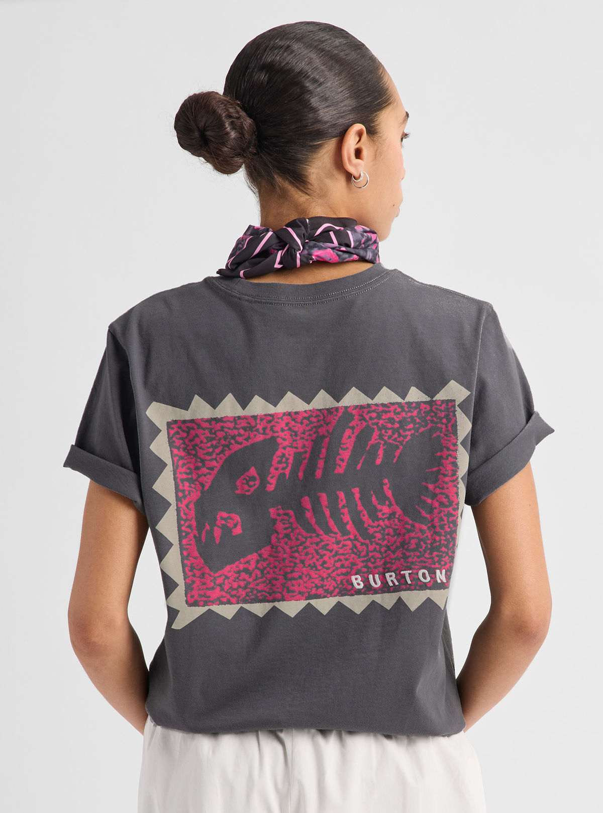 Burton Throwback 1992 Short Sleeve T-Shirt - Gotham Gray - Burton SS Tee Apparel - alternate view 8