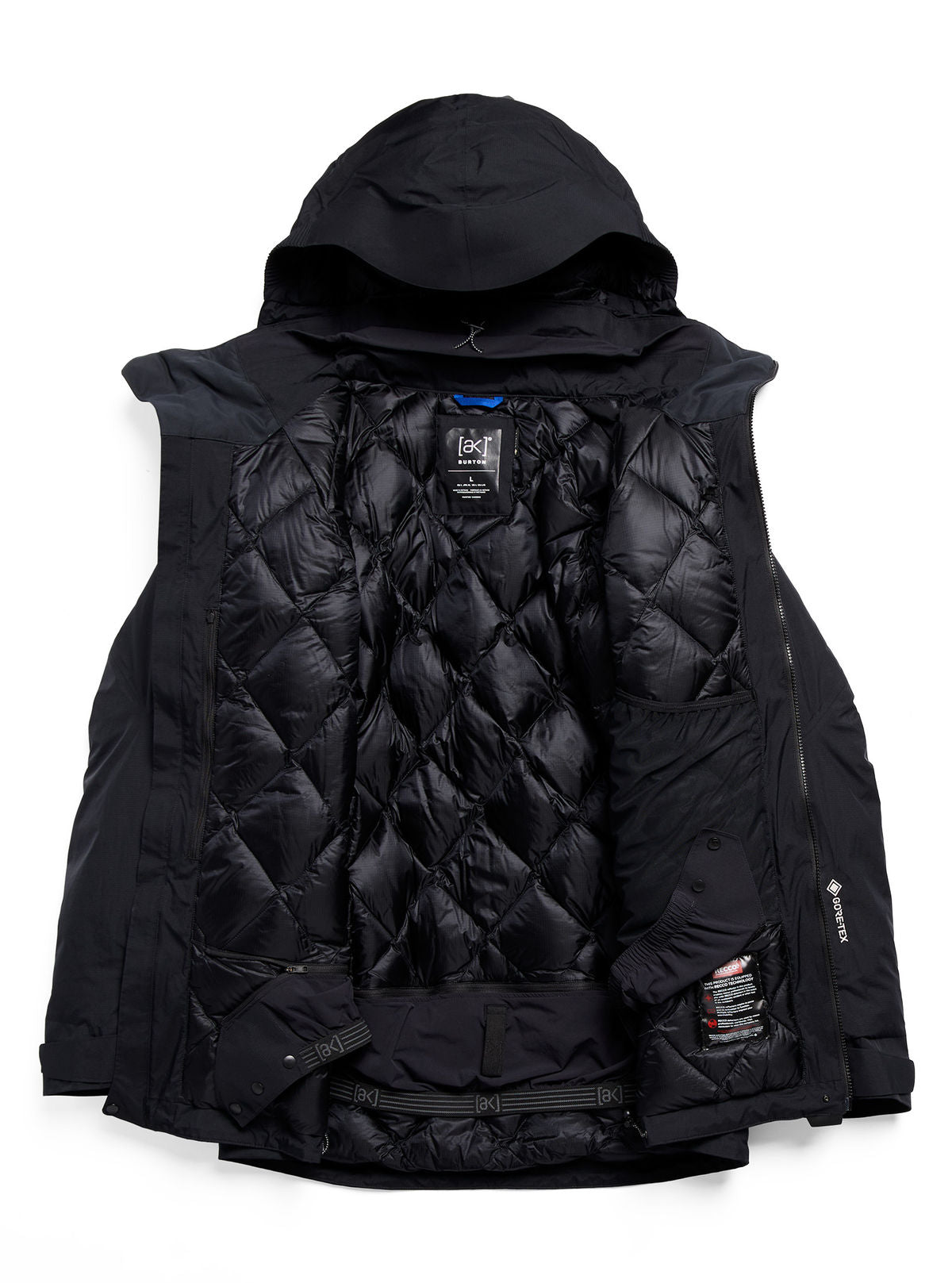 Men's Burton [ak] Swash Down Insulated GORE-TEX 2L Jacket - True Black - Burton Jacket Outerwear - alternate view 9