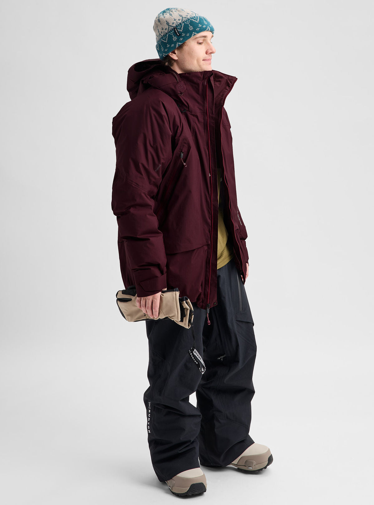 Men's Burton [ak] Swash Down Insulated GORE-TEX 2L Jacket - Rum Raisin - Burton Jacket Outerwear - alternate view 2
