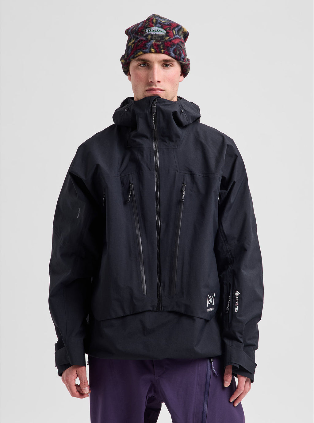 Men's Burton [ak] Cyclic GORE-TEX 2L Anorak - True Black - Burton Anorak Outerwear - alternate view 3