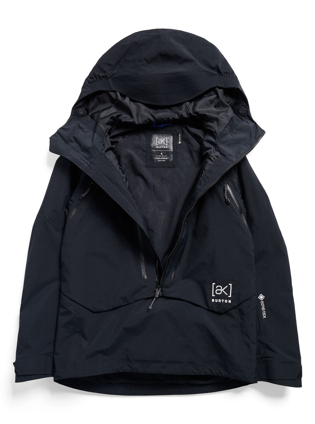 Women's Burton [ak] Cyclic GORE-TEX 2L Anorak - True Black - Burton Anorak Outerwear - alternate view 9