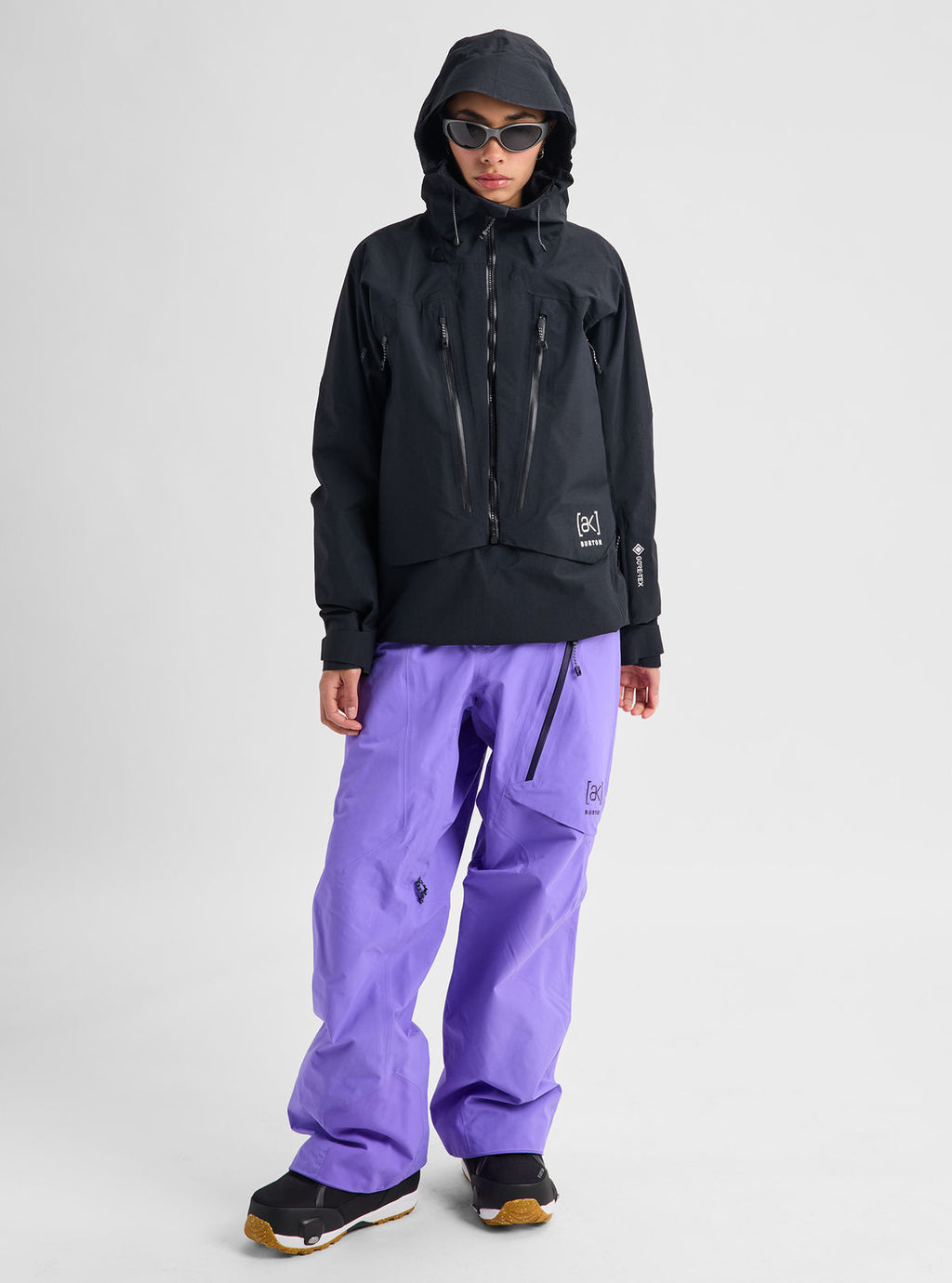Women's Burton [ak] Cyclic GORE-TEX 2L Anorak - True Black - Burton Anorak Outerwear - alternate view 2