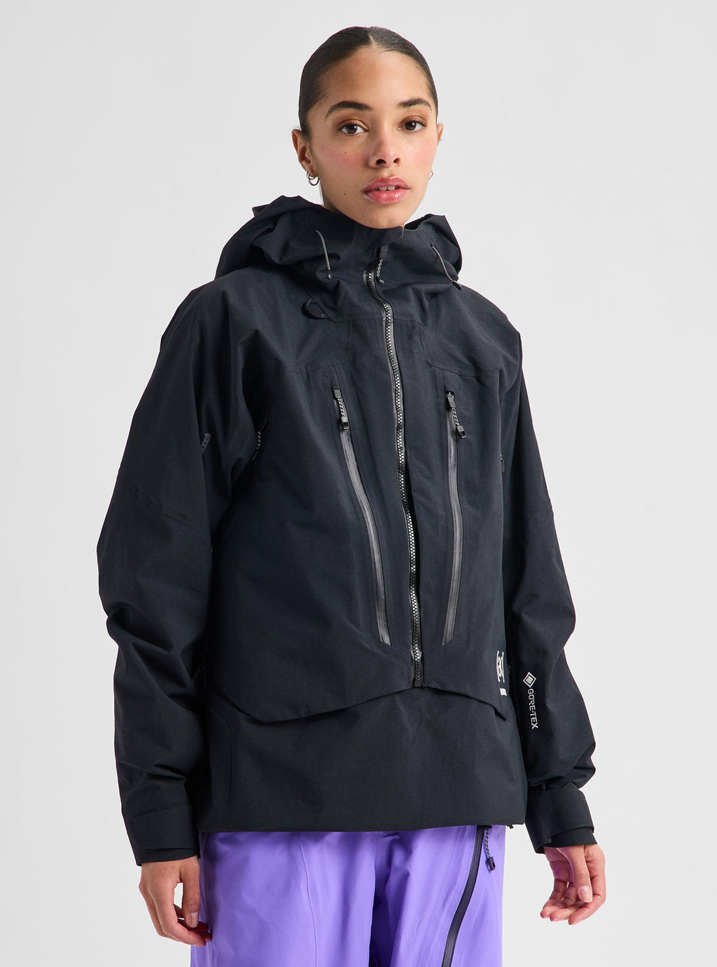 Women's Burton [ak] Cyclic GORE-TEX 2L Anorak - True Black - Burton Anorak Outerwear - alternate view 3