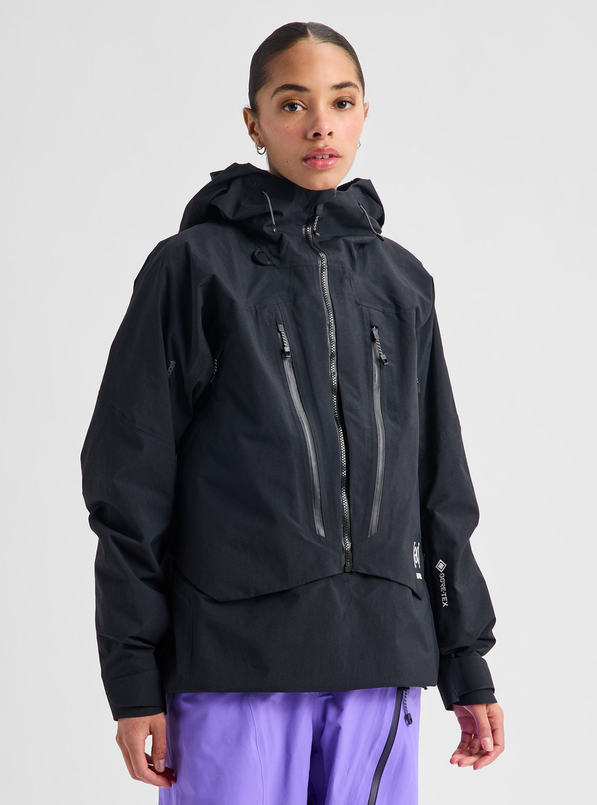 Women's Burton [ak] Cyclic GORE-TEX 2L Anorak - True Black - Burton Anorak Outerwear - alternate view 3