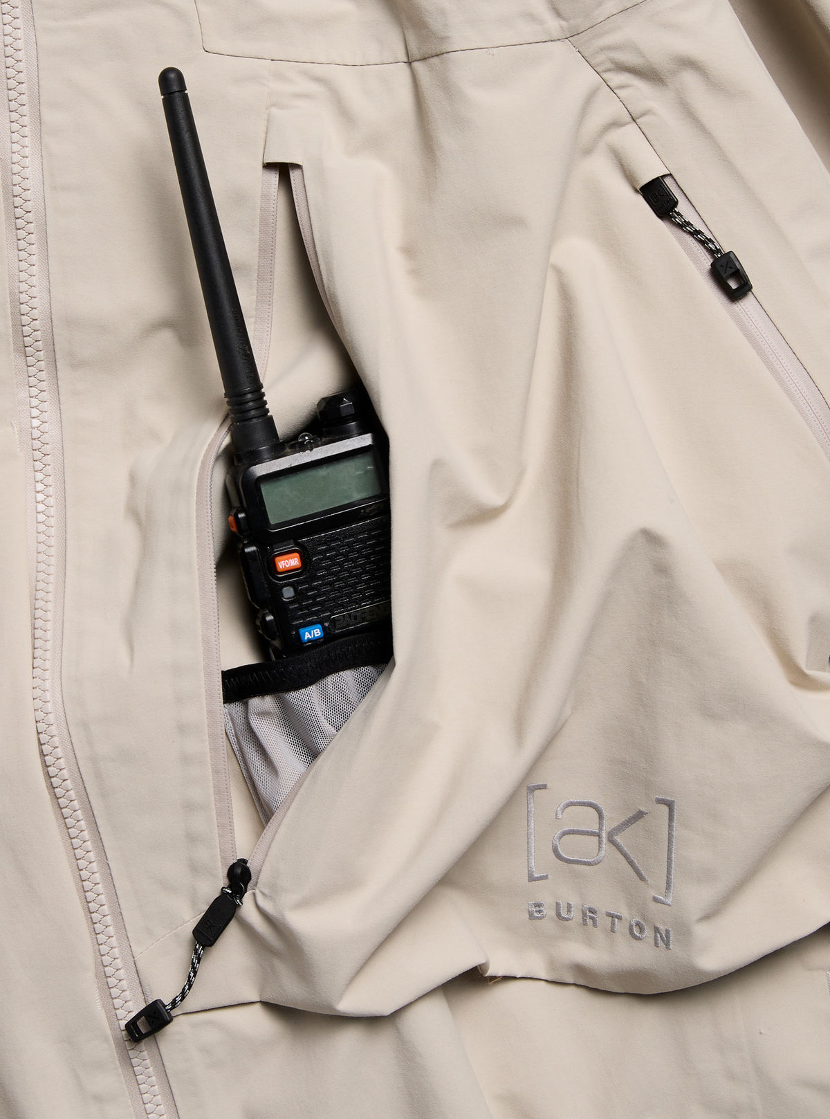 Men's Burton [ak] Cyclic GORE-TEX 2L Jacket - Chinchilla Gray - Burton Jacket Outerwear - alternate view 5