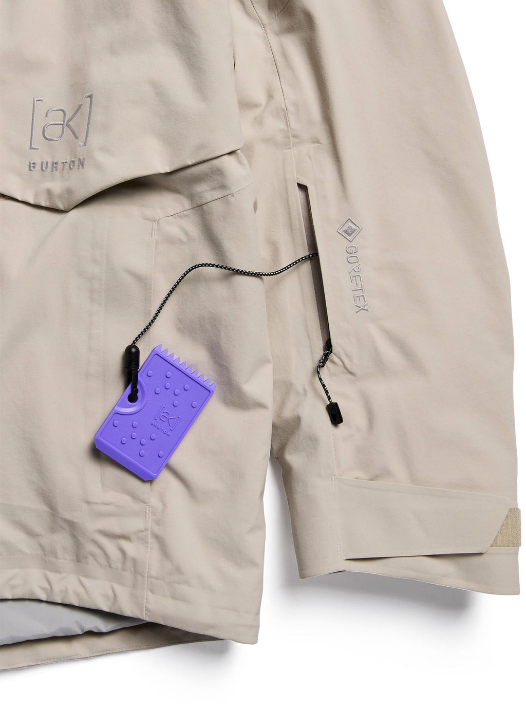 Men's Burton [ak] Cyclic GORE-TEX 2L Jacket - Chinchilla Gray - Burton Jacket Outerwear - alternate view 7