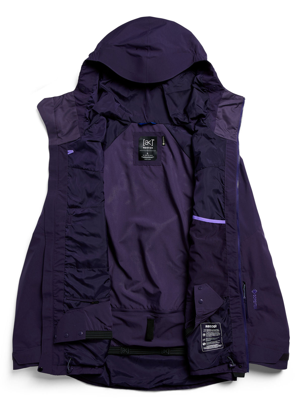 Men's Burton [ak] Cyclic GORE-TEX 2L Jacket - Nightshade Purple - Burton Jacket Outerwear - alternate view 9