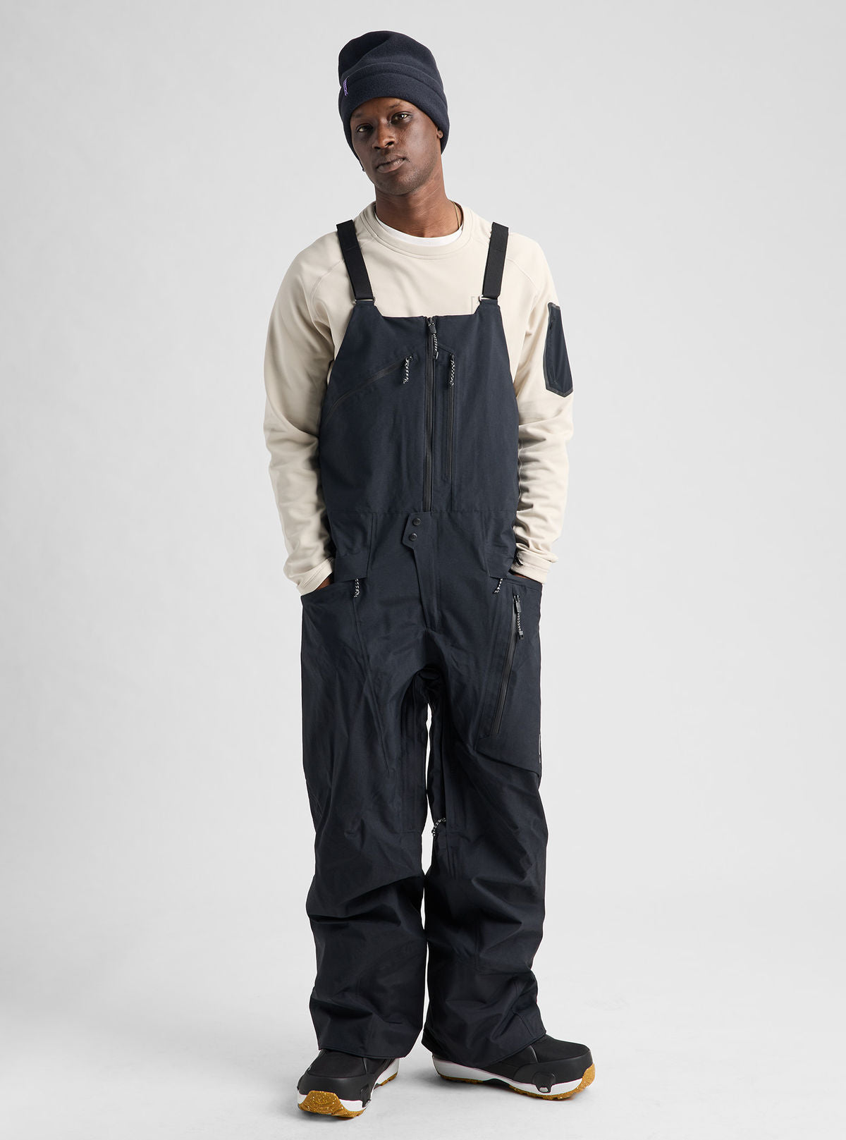 Men's Burton [ak] Cyclic GORE-TEX 2L Bib Pants - True Black - Burton Bibs Outerwear - alternate view 3