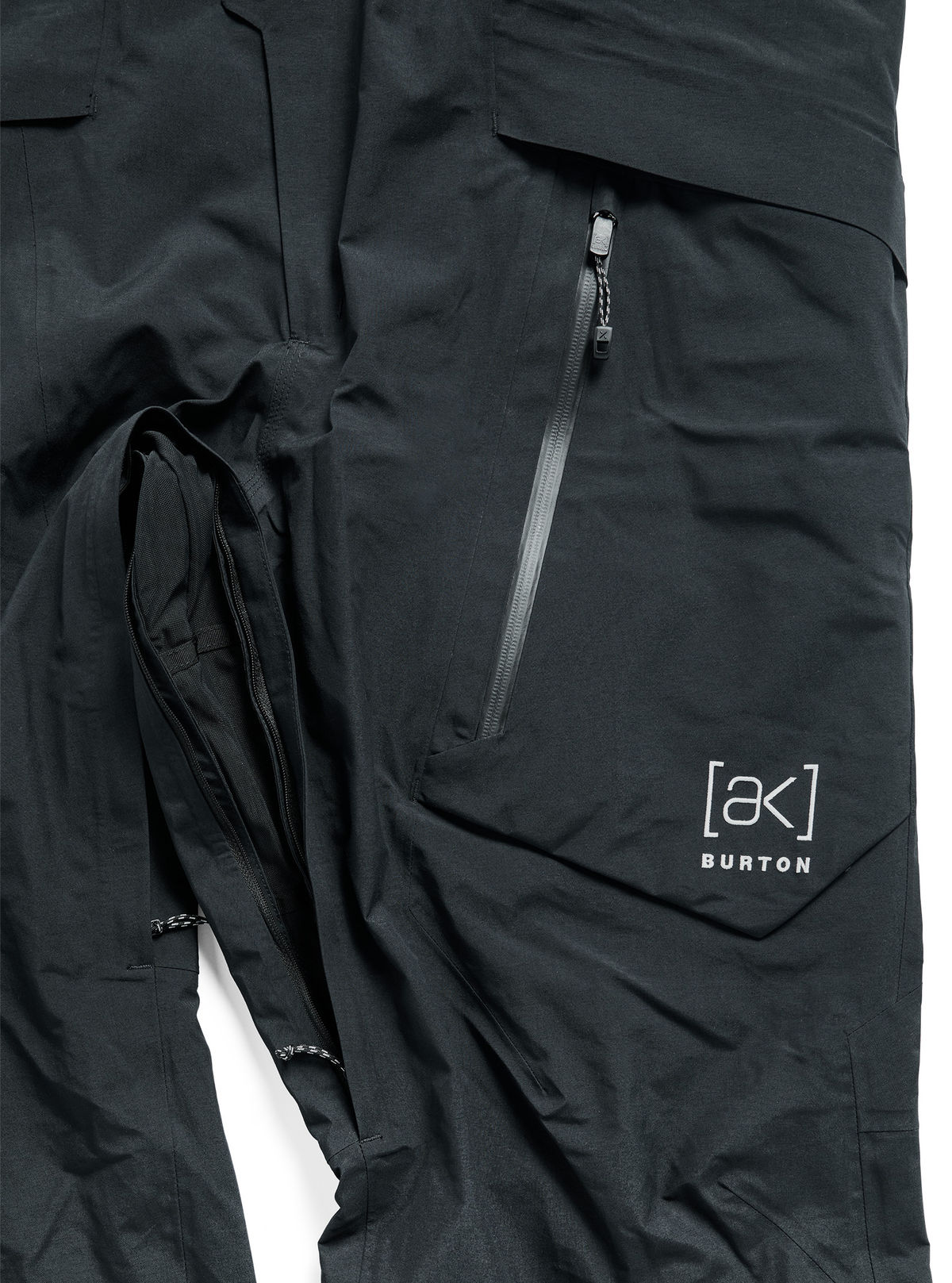 Men's Burton [ak] Cyclic GORE-TEX 2L Bib Pants - True Black - Burton Bibs Outerwear - alternate view 6