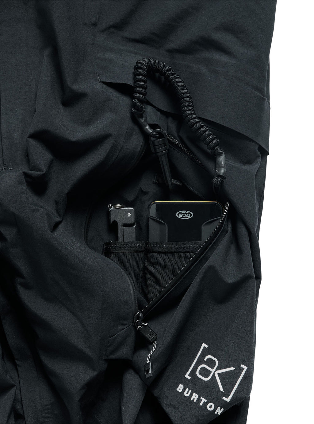 Men's Burton [ak] Cyclic GORE-TEX 2L Bib Pants - True Black - Burton Bibs Outerwear - alternate view 7