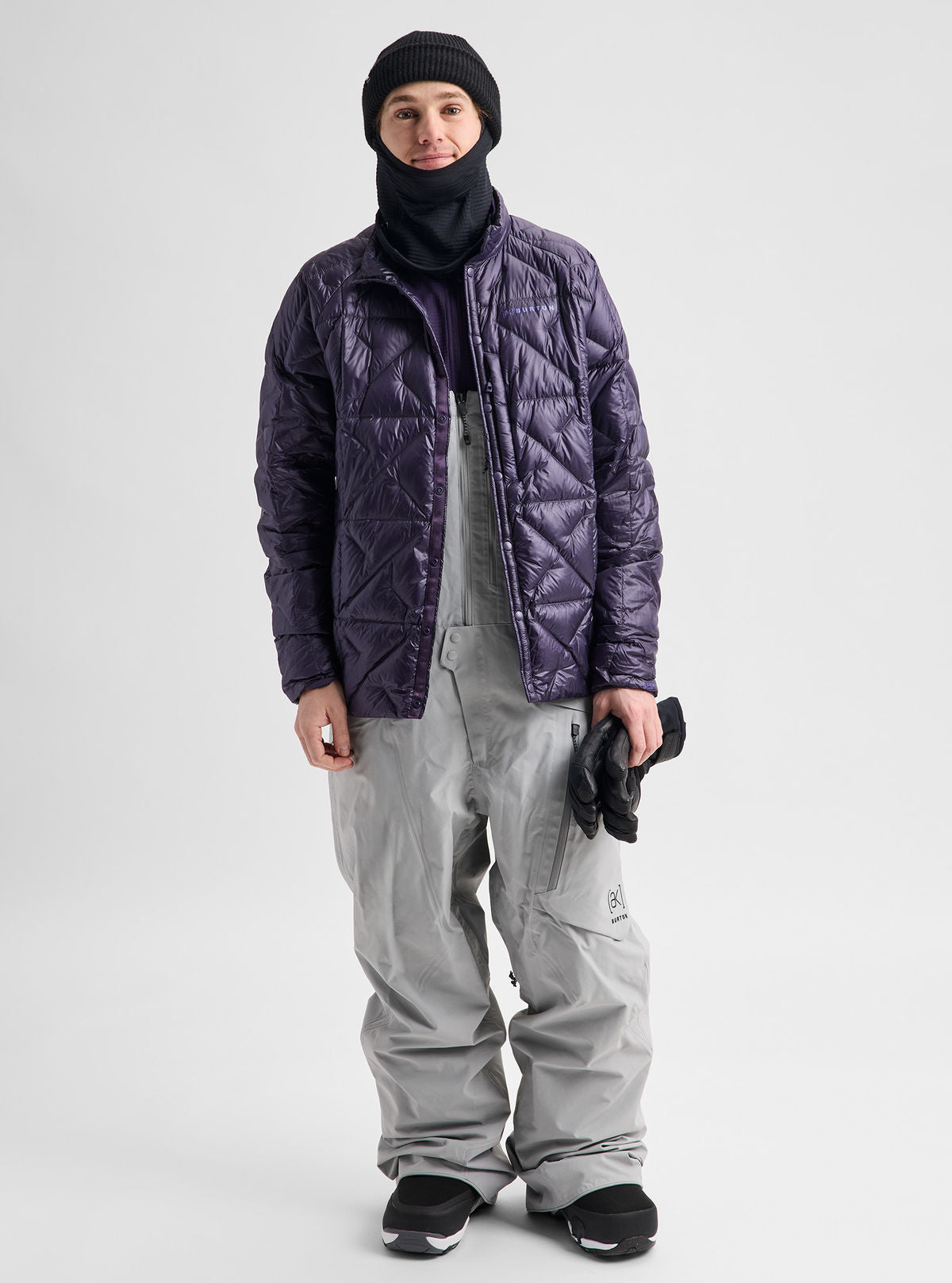 Men's Burton [ak] Cyclic GORE-TEX 2L Bib Pants - Apparition Gray - Burton Bibs Outerwear - alternate view 2