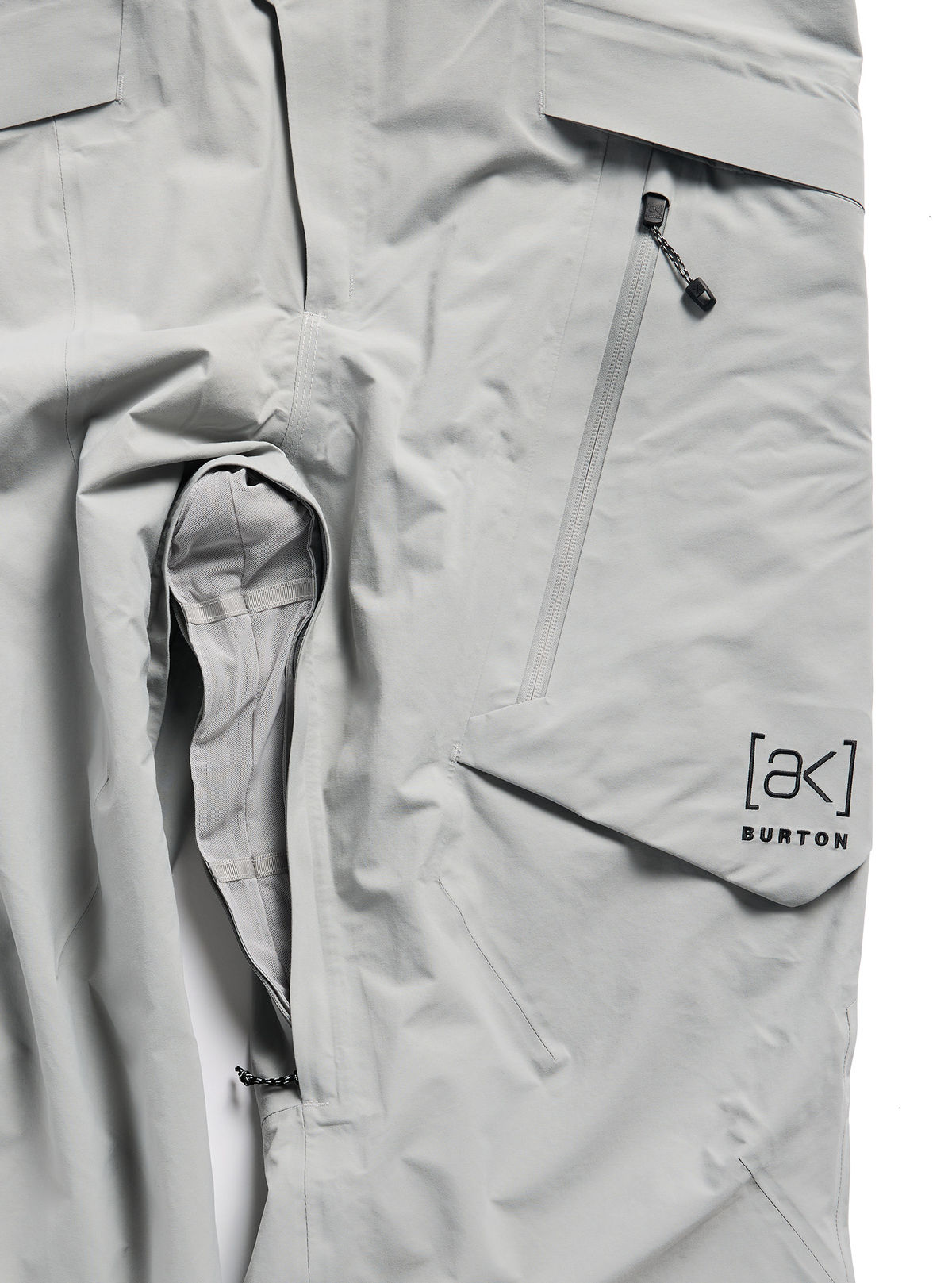 Men's Burton [ak] Cyclic GORE-TEX 2L Bib Pants - Apparition Gray - Burton Bibs Outerwear - alternate view 5