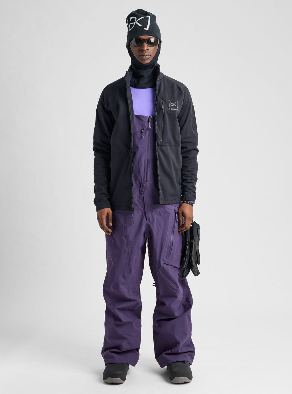 Men's Burton [ak] Cyclic GORE-TEX 2L Bib Pants - Nightshade Purple - Burton Bibs Outerwear - alternate view 2