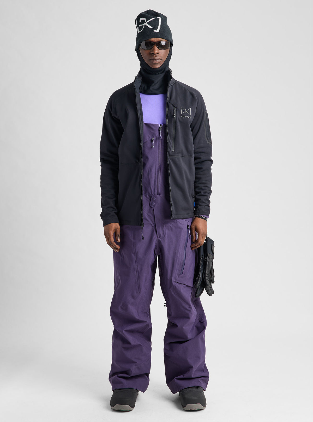 Men's Burton [ak] Cyclic GORE-TEX 2L Bib Pants - Nightshade Purple - Burton Bibs Outerwear - alternate view 2