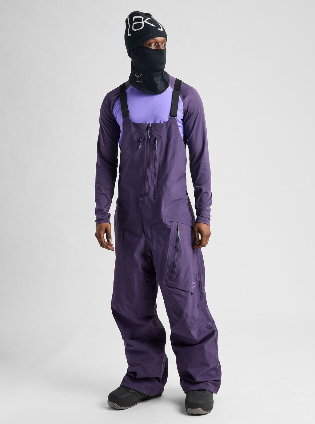 Men's Burton [ak] Cyclic GORE-TEX 2L Bib Pants - Nightshade Purple - Burton Bibs Outerwear - alternate view 3