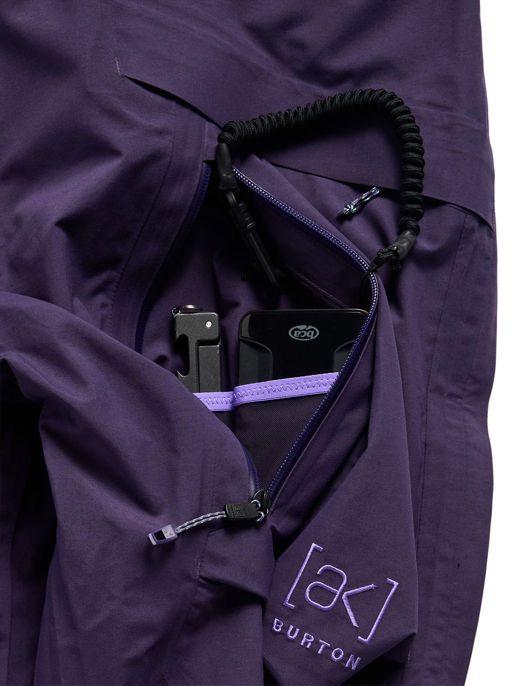 Men's Burton [ak] Cyclic GORE-TEX 2L Bib Pants - Nightshade Purple - Burton Bibs Outerwear - alternate view 7