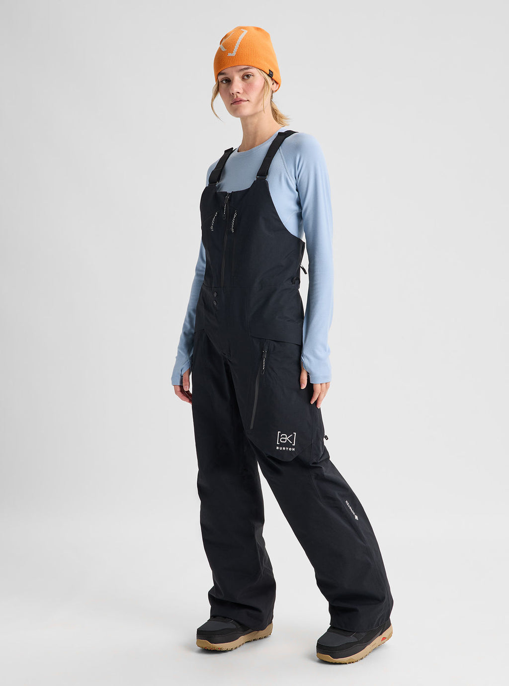 Women's Burton [ak] Cyclic GORE-TEX 2L Bib Pants - True Black - Burton Bibs Outerwear - alternate view 2