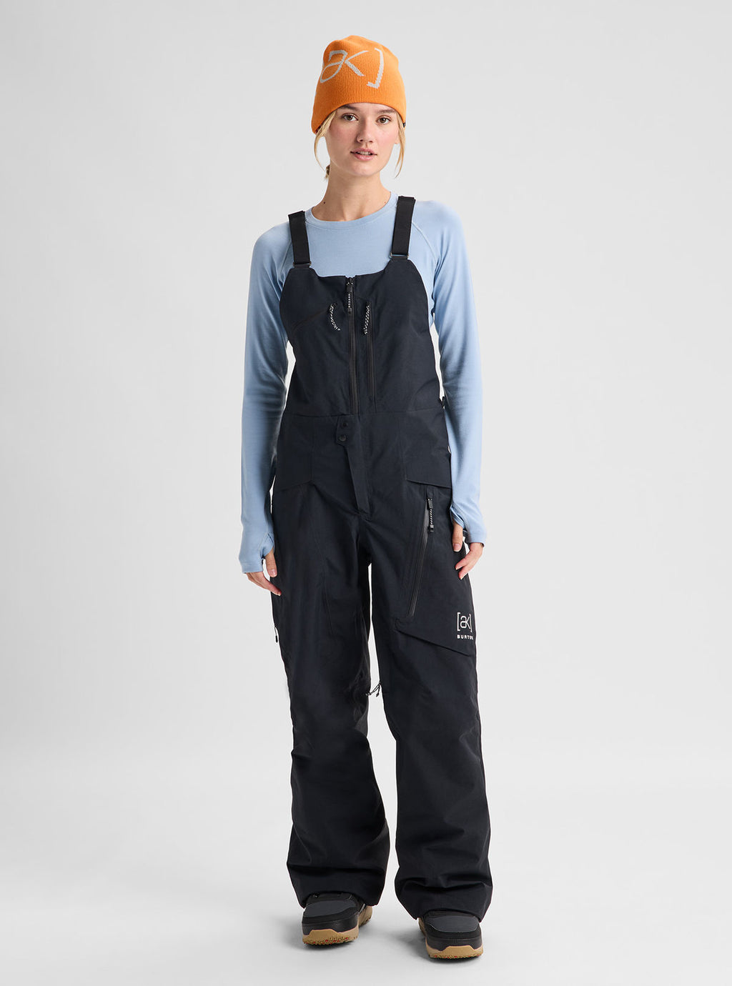 Women's Burton [ak] Cyclic GORE-TEX 2L Bib Pants - True Black - Burton Bibs Outerwear - alternate view 3