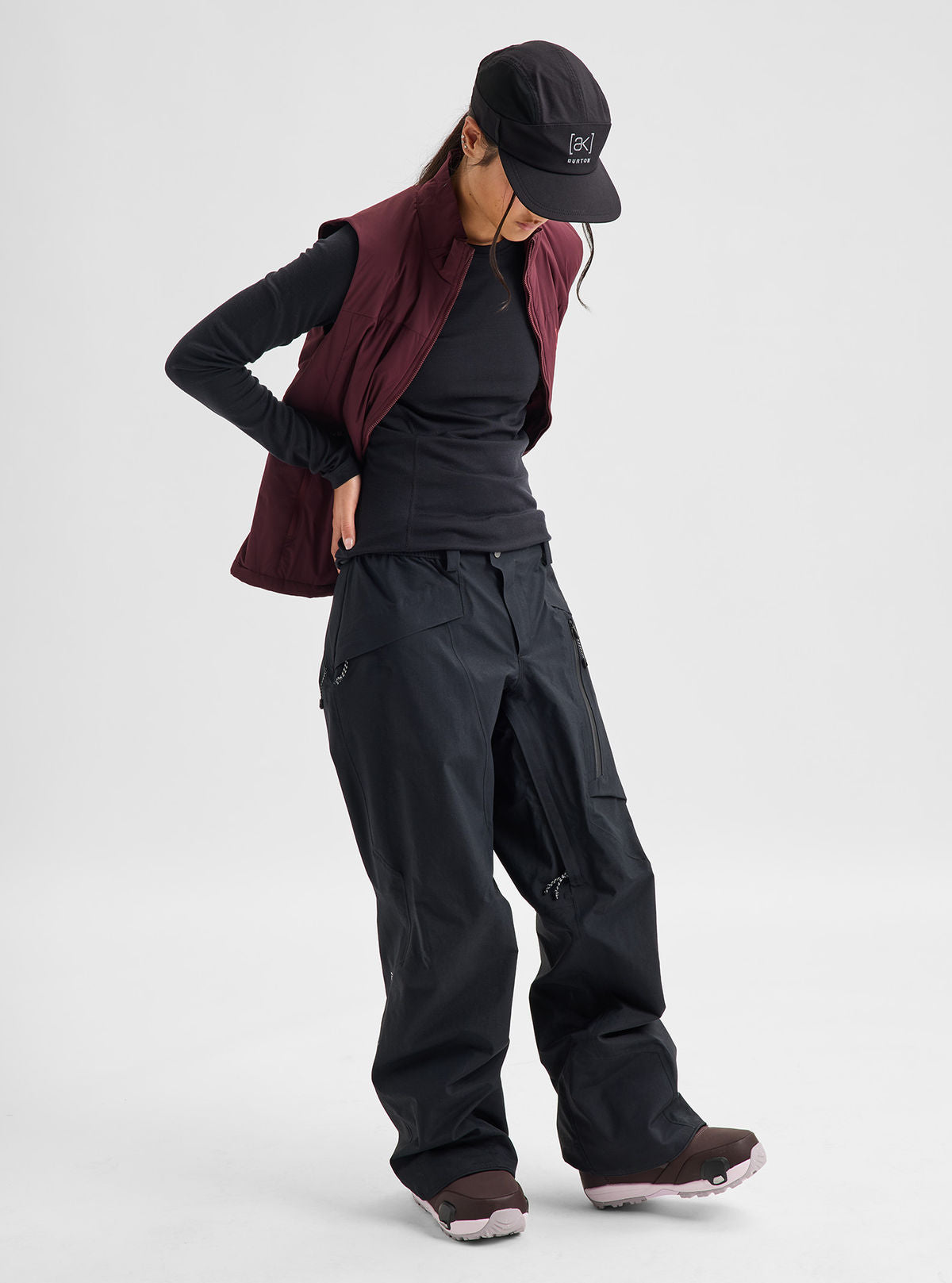 Women's Burton [ak] Cyclic GORE-TEX 2L Pants - True Black - Burton Pants Outerwear - alternate view 2