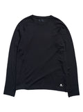 Men's Burton Merino Blend Midweight Base Layer Crew - True Black - Burton Crew Neck Base