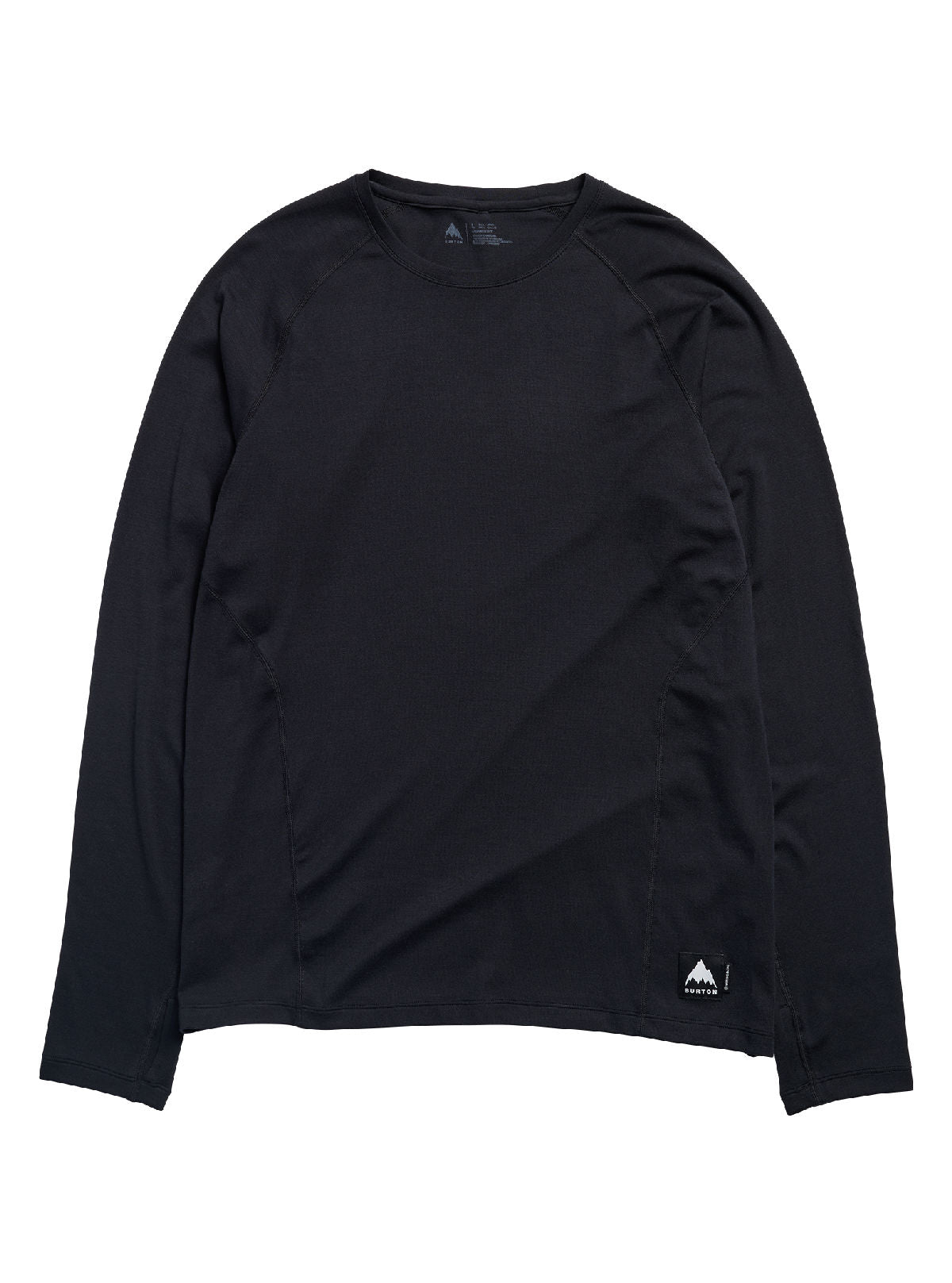 Men's Burton Merino Blend Midweight Base Layer Crew - True Black - Burton Crew Neck Base