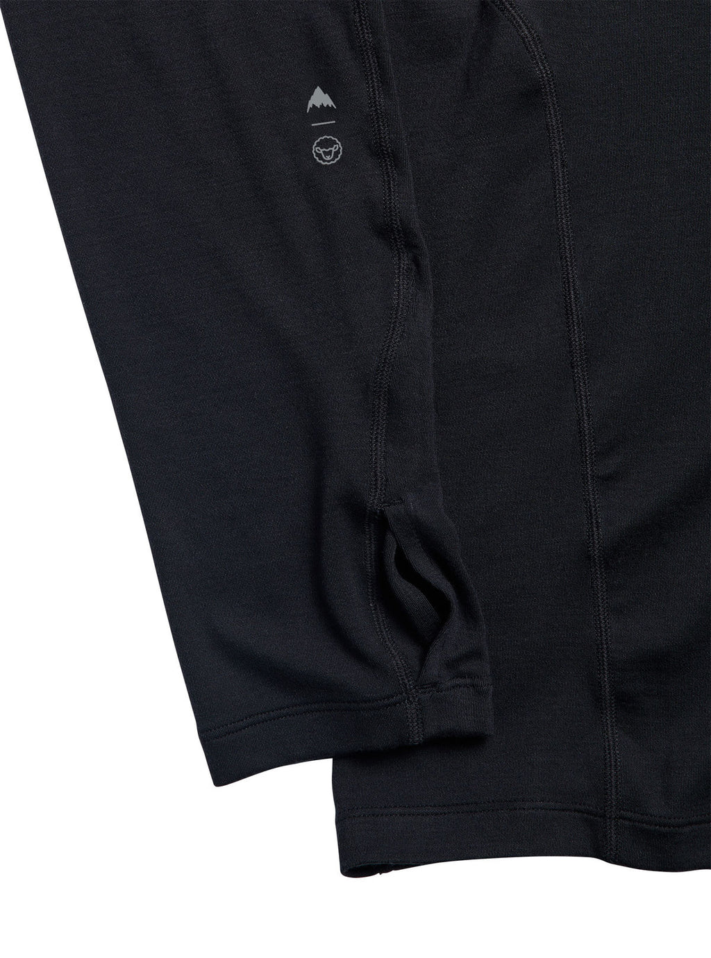 Men's Burton Merino Blend Midweight Base Layer Crew - True Black - Burton Crew Neck Base - alternate view 2