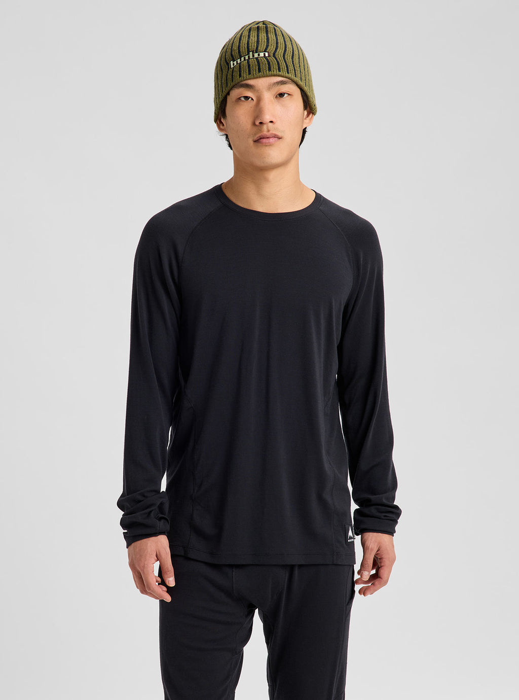 Men's Burton Merino Blend Midweight Base Layer Crew - True Black - Burton Crew Neck Base - alternate view 4