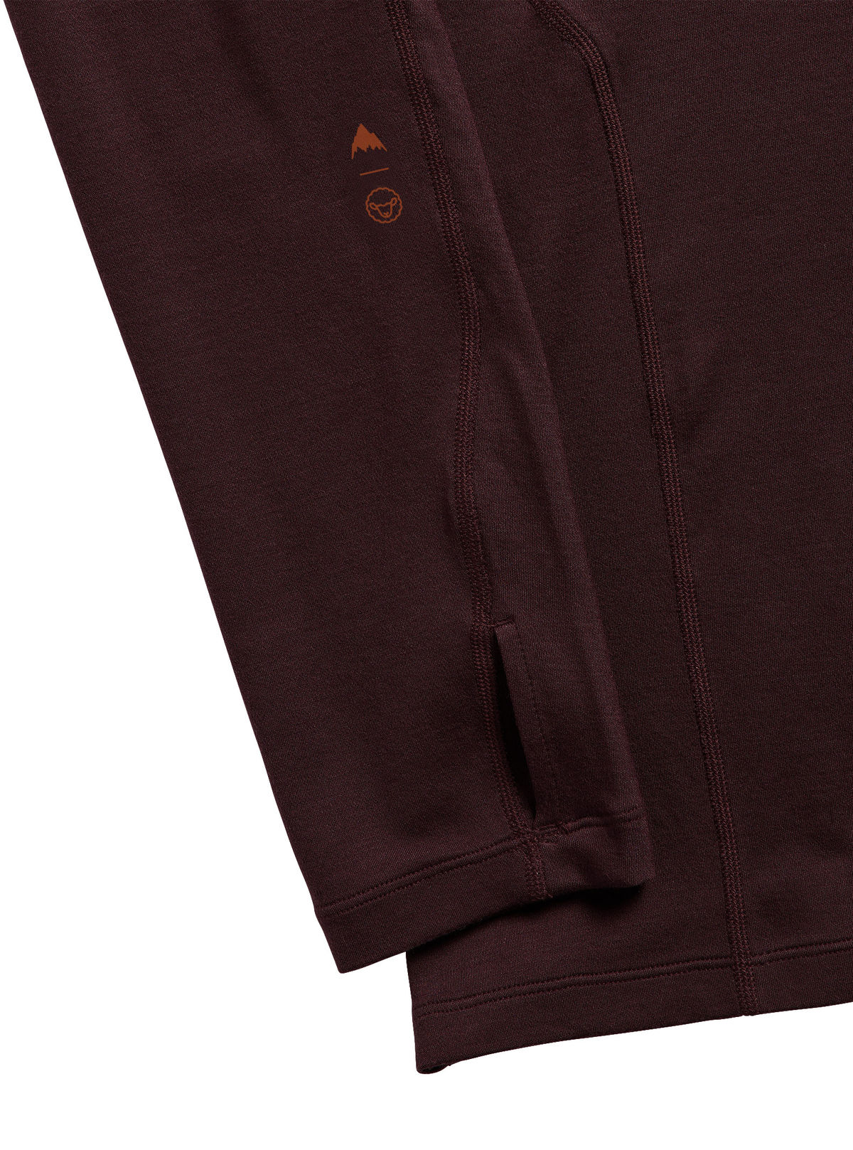 Men's Burton Merino Blend Midweight Base Layer Crew - Bear Hug Brown - Burton Crew Neck Base - alternate view 2