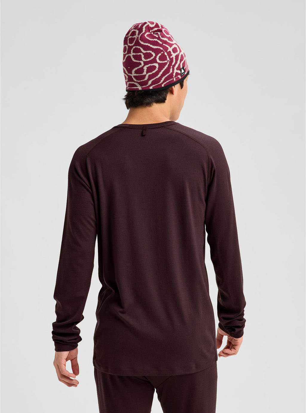 Men's Burton Merino Blend Midweight Base Layer Crew - Bear Hug Brown - Burton Crew Neck Base - alternate view 5
