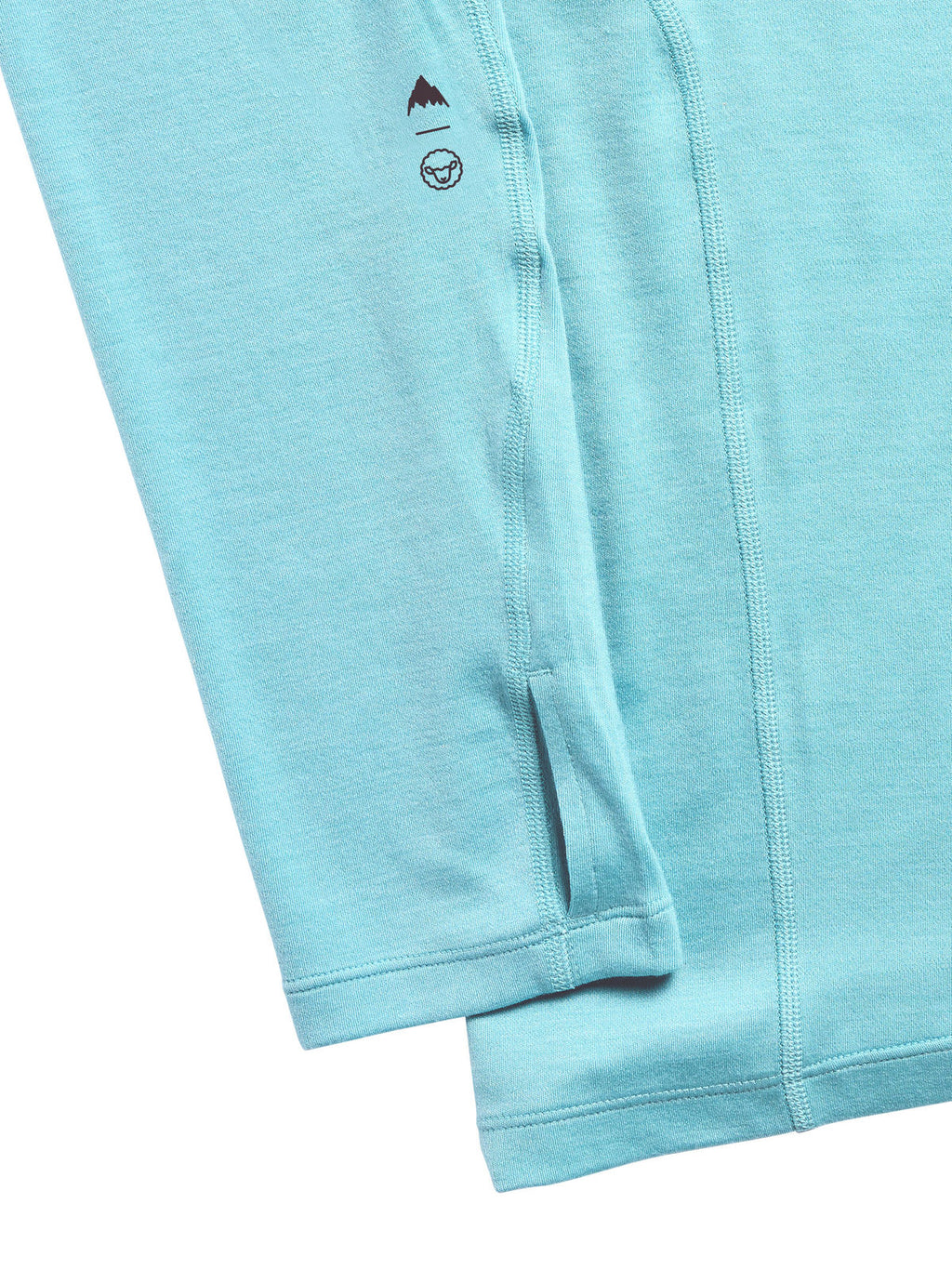 Men's Burton Merino Blend Midweight Base Layer Crew - Mineral Blue - Burton Crew Neck Base - alternate view 2