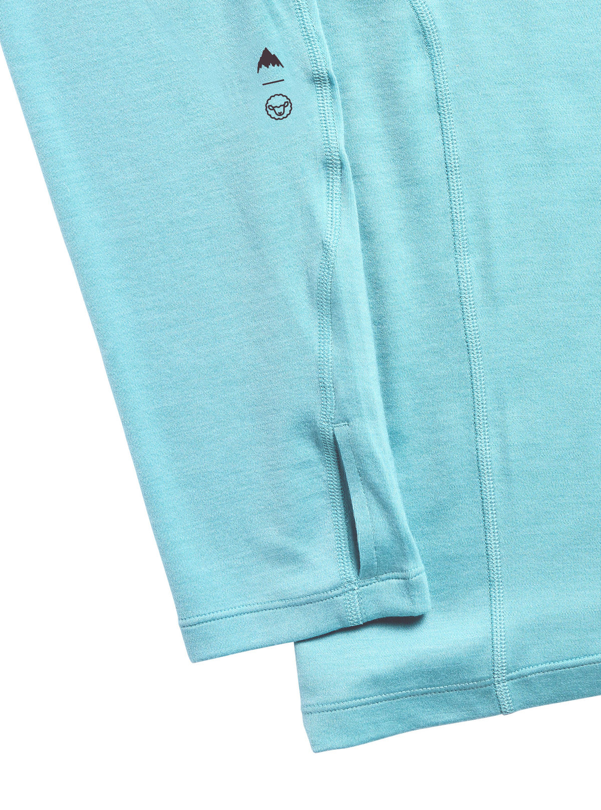 Men's Burton Merino Blend Midweight Base Layer Crew - Mineral Blue - Burton Crew Neck Base - alternate view 2