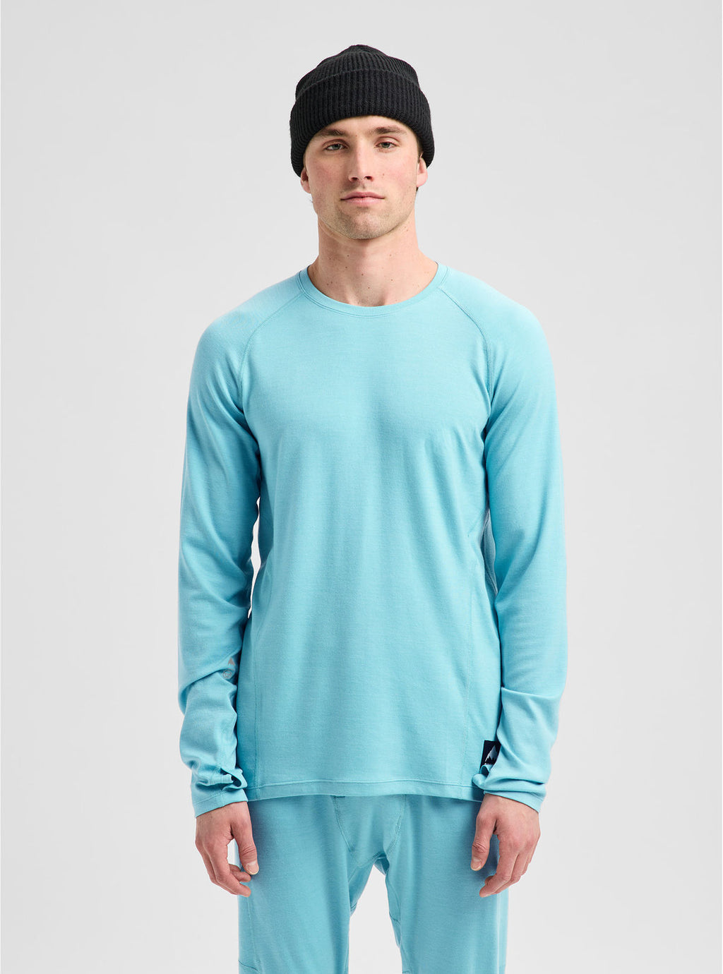 Men's Burton Merino Blend Midweight Base Layer Crew - Mineral Blue - Burton Crew Neck Base - alternate view 4