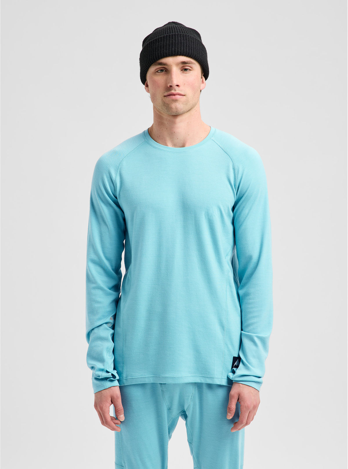 Men's Burton Merino Blend Midweight Base Layer Crew - Mineral Blue - Burton Crew Neck Base - alternate view 4